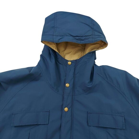 Vintage Woolrich Jacket Large Blue Hooded Full Zip Snap Insulated Nylon Outdoor - Picture 3 of 12